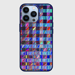 Чехол для iPhone 13 Pro Голографическа сетка, цвет: 3D-тёмно-синий