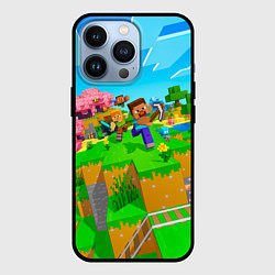 Чехол для iPhone 13 Pro Майнкрафт - на встречу приключениям, цвет: 3D-черный