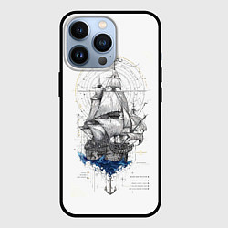 Чехол для iPhone 13 Pro Корабль - иллюстрация, цвет: 3D-черный