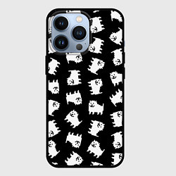 Чехол для iPhone 13 Pro Annoying dog pattern - Undertale, цвет: 3D-черный