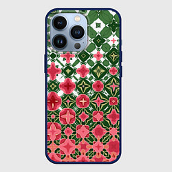 Чехол для iPhone 13 Pro Розово-зеленая метаморфоза, цвет: 3D-тёмно-синий