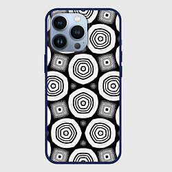 Чехол для iPhone 13 Pro Пятиугольные кольца, цвет: 3D-тёмно-синий