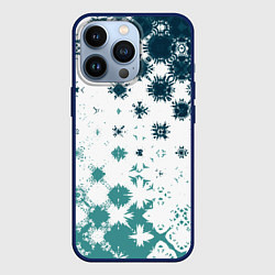 Чехол для iPhone 13 Pro Узорчатые пятна по диагонали, цвет: 3D-тёмно-синий