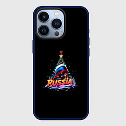Чехол для iPhone 13 Pro Ёлка компания, цвет: 3D-тёмно-синий