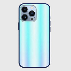 Чехол для iPhone 13 Pro Neon white blue lines, цвет: 3D-тёмно-синий
