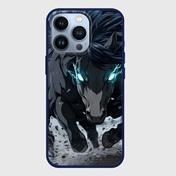Чехол для iPhone 13 Pro Мощный конь, цвет: 3D-тёмно-синий