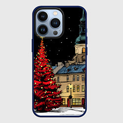 Чехол iPhone 13 Pro Красная новогодняя елка