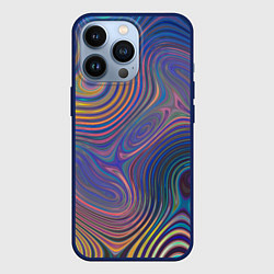 Чехол для iPhone 13 Pro Абстрактная рябь, цвет: 3D-тёмно-синий