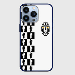Чехол для iPhone 13 Pro Ювентус паттерн люди, цвет: 3D-тёмно-синий