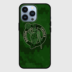 Чехол для iPhone 13 Pro NBA Celtics camo, цвет: 3D-черный