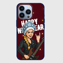 Чехол iPhone 13 Pro Снегурочка рокерша