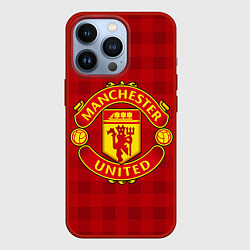 Чехол для iPhone 13 Pro Manchester United, цвет: 3D-красный