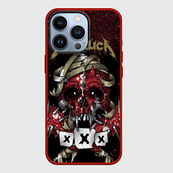 Чехол для iPhone 13 Pro Metallica: XXX, цвет: 3D-красный