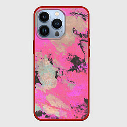 Чехол для iPhone 13 Pro Краска, цвет: 3D-красный