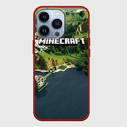 Чехол для iPhone 13 Pro Minecraft Location, цвет: 3D-красный