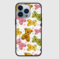 Чехол для iPhone 13 Pro Любимые медвежата, цвет: 3D-черный