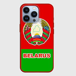 Чехол для iPhone 13 Pro Belarus Patriot, цвет: 3D-красный