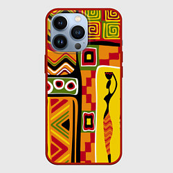 Чехол для iPhone 13 Pro Африка, цвет: 3D-красный