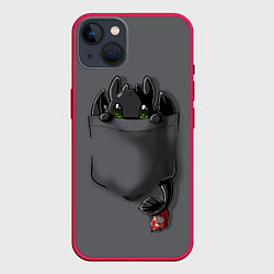 Чехол для iPhone 14 Plus Фурия в кармане, цвет: 3D-малиновый