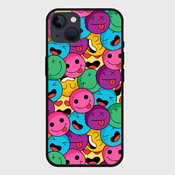 Чехол для iPhone 14 Plus Pattern, цвет: 3D-черный