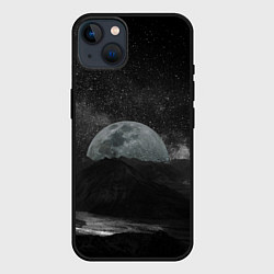 Чехол для iPhone 14 Plus Луна, цвет: 3D-черный