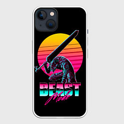 Чехол для iPhone 14 Plus Берсерк неон, цвет: 3D-белый