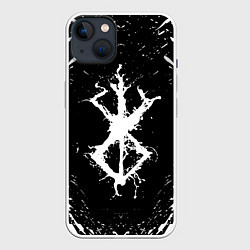 Чехол для iPhone 14 Plus БЕРСЕРК БЕЛОЕ КЛЕЙМО, цвет: 3D-белый