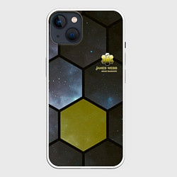 Чехол для iPhone 14 Plus JWST space cell theme, цвет: 3D-белый