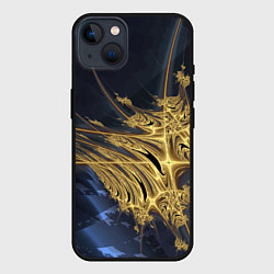 Чехол для iPhone 14 Plus Фрактальная футуристическая композиция Абстракция, цвет: 3D-черный