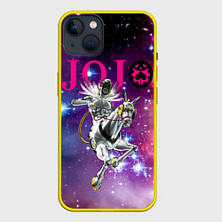 Чехол для iPhone 14 Plus Made in heaven - stand of Enrico Pucci - Jojo, цвет: 3D-желтый
