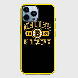 Чехол для iPhone 14 Pro Max Boston Bruins: Est.1924, цвет: 3D-желтый