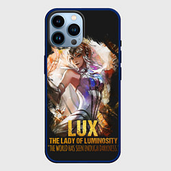 Чехол для iPhone 14 Pro Max Lux, цвет: 3D-тёмно-синий
