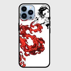 Чехол для iPhone 14 Pro Max Клинок, рассекающий демонов, цвет: 3D-черный