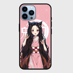 Чехол для iPhone 14 Pro Max Nezuko, цвет: 3D-черный