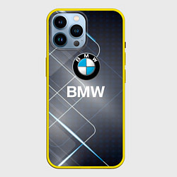 Чехол для iPhone 14 Pro Max BMW Logo, цвет: 3D-желтый