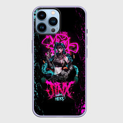 Чехол для iPhone 14 Pro Max JINX ARCANE LEAGUE OF LEGENDS, КРАСКИ, цвет: 3D-светло-сиреневый