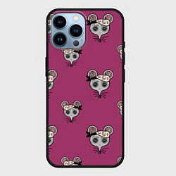 Чехол для iPhone 14 Pro Max Ниндзя-мыши Клинок, рассекающий демонов Kimetsu no, цвет: 3D-черный