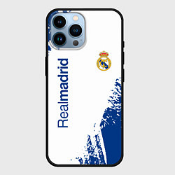 Чехол для iPhone 14 Pro Max Реал Мадрид краска, цвет: 3D-черный