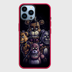 Чехол для iPhone 14 Pro Max Five Nights at Freddys, цвет: 3D-малиновый