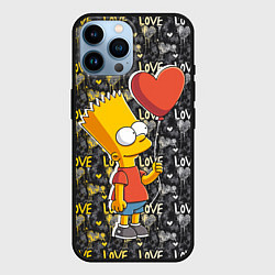 Чехол для iPhone 14 Pro Max Барт с шариком, цвет: 3D-черный