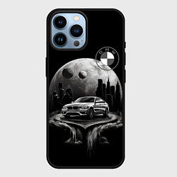 Чехол для iPhone 14 Pro Max BMW на фоне планеты, цвет: 3D-черный