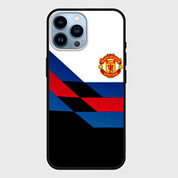 Чехол для iPhone 14 Pro Max Манчестер Юнайтед спорт текстура, цвет: 3D-черный