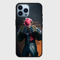 Чехол для iPhone 14 Pro Max Вай в силовых перчатках Аркейн, цвет: 3D-черный