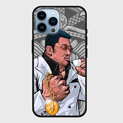Чехол для iPhone 14 Pro Max Ма Дон Сок - якудза с капучино, цвет: 3D-черный