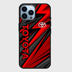 Чехол для iPhone 14 Pro Max Toyota - красный спортивный, цвет: 3D-черный