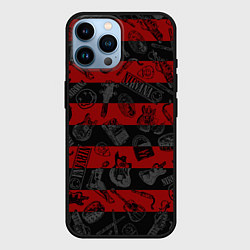 Чехол для iPhone 14 Pro Max Гранж стиль нирвана, цвет: 3D-черный