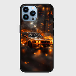Чехол для iPhone 14 Pro Max БМВ в огне, цвет: 3D-черный