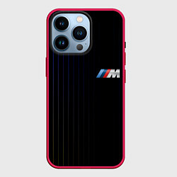 Чехол для iPhone 14 Pro BMW, цвет: 3D-малиновый