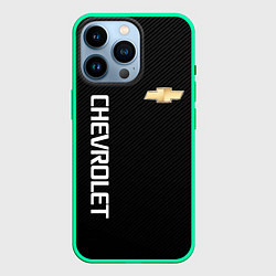 Чехол для iPhone 14 Pro Chevrolet, цвет: 3D-мятный