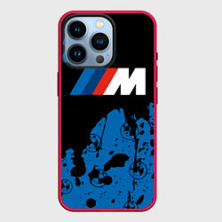 Чехол для iPhone 14 Pro BMW БМВ, цвет: 3D-малиновый